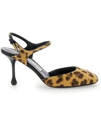Jimmy Choo - 'Pixie' Pumps With High Sculpted Heel And All-Over Leopard Print - Lyst