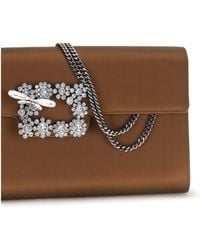 Roger Vivier - Satin Clutch Efflorescence Silk Bags - Lyst
