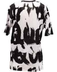 McQueen - Alexander Mcqueen Abstract Print Cotton T-Shirt - Lyst