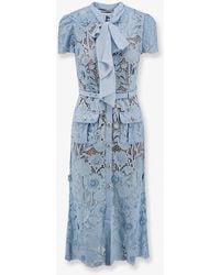 Self-Portrait - Self Portrait Lace Dress With Belt - Lyst