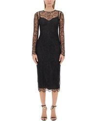 Dolce & Gabbana - Longuette Dress - Lyst