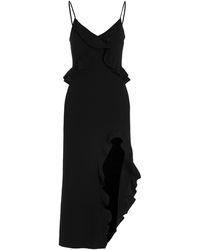 David Koma - 'Crossbody & Open Leg Ruffle Detail' Dress - Lyst
