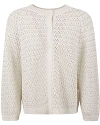Fabiana Filippi - Rib Trim Woven Cardigan - Lyst