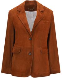 Golden Goose - Single-Breasted Leather Jacket - Lyst