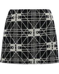 Elisabetta Franchi - Tweed Skirt With Logo - Lyst