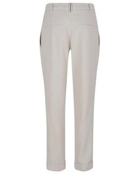 Brunello Cucinelli - White Viscose Casual Pants - Lyst