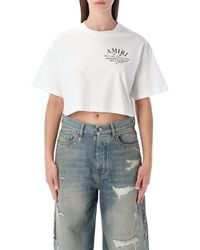 Amiri - Arts District Cropped Cotton Tee - Lyst