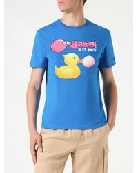 Mc2 Saint Barth - Cotton T-Shirt With Ducky And Big Babol Print Big Babol Special Edition - Lyst