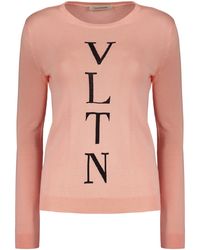 Valentino - Cotton Crewneck Sweater - Lyst