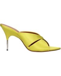 AMINA MUADDI - Samantha Sandals/Lime Satin - Lyst