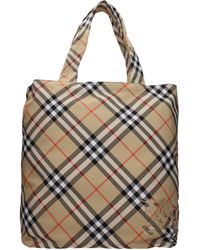 Burberry - Fabric Shoulder Bag - Lyst