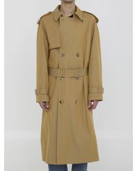 Burberry - Gabardine Long Trench Coat - Lyst