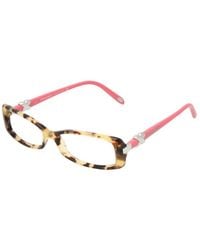 Tiffany & Co. - Eyeglasses Rectangle Full Rim, Light Havana- Frame And Clear Demo Lenses Lens Tf20168064 Sunglasses - Lyst