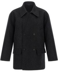Fendi - Felt Wool Coat - Lyst