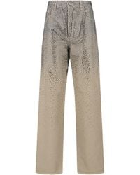 Golden Goose - Straight-Leg Jeans With Rhinestones - Lyst