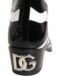 Dolce & Gabbana - Zebra Knee High Boots Shoes Calf Leather Accessory - Lyst