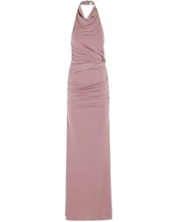 ANDAMANE - Stella Maxi Turtleneck Open Back Maxi Dress - Lyst