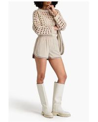 Brunello Cucinelli - White Leather Shorts - Lyst