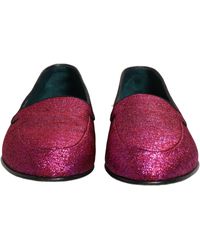 Dolce & Gabbana - Glitter Lurex Logo Dress Loafers Shoes Leather - Lyst