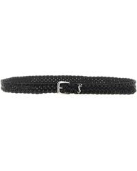 Saint Laurent - Calfskin Regular Belt - Lyst