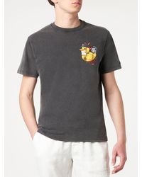 Mc2 Saint Barth - Cotton T-Shirt With Captain Duck Front And Back Print Crypto Puppets Special Edition - Lyst
