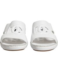 Dolce & Gabbana - Dg Cutout Slides Slippers Flats Shoes Rubber - Lyst