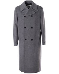 MSGM - Double Breasted Coat - Lyst
