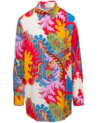 Etro - Shirt With All-over Graphic Print In Silk - Lyst
