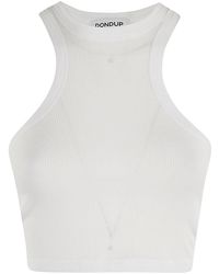 Dondup - Fitted Cropped Tank Top - Lyst