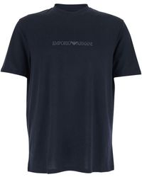 Emporio Armani - Logo Cotton T-Shirt - Lyst