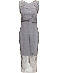 Maison Margiela - Semi-Sheer Midi Dress Polyamide; Elastane - Lyst