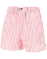 Mc2 Saint Barth - Boxy Cotton Shorts - Lyst