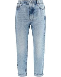 Brunello Cucinelli - Straight-Leg Turn-Up Jeans Cotton - Lyst