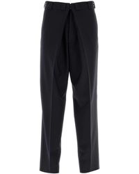 Givenchy - Midnight Wool Blend Wide-Leg Pant - Lyst