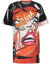 Moschino - Cotton T-Shirt Dress - Lyst