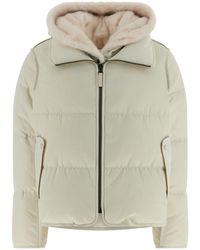 Salomon - Fur Insert Cropped Down Jacket - Lyst