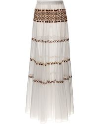 Ermanno Scervino - Long Embroidery Skirt Skirts - Lyst