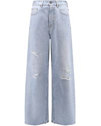 Golden Goose - Morgan Wide Leg Jeans With Stars Iconic Detail - Lyst
