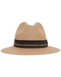 【送料&関税込】Max Mara Marocco Logo Plaque Hat Max Mara Hat Marocco in Natural | Lyst