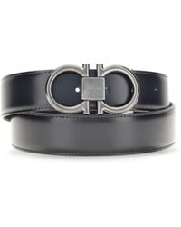Ferragamo - Reversible And Adjustable Gancini Belt Calf Leather Bos Taurus E Braces - Lyst