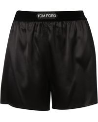 Tom Ford - Black Silk Satin Boxer Shorts - Lyst
