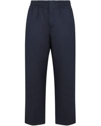 Bottega Veneta - Silk And Cotton Twill Trousers - Lyst