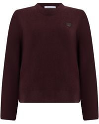 Maison Kitsuné - Crew Neck Sweater Wool - Lyst