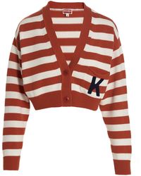 KENZO - Cropped Logo Cardigan Sweater, Cardigans - Lyst
