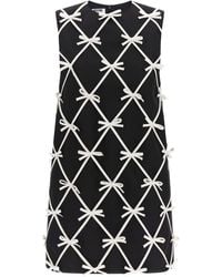 Moschino - Bow-Embellished Virgin Wool Dress - Lyst