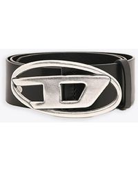 DIESEL - B-1Dr Leather Belt With Oval D Buckle - Lyst