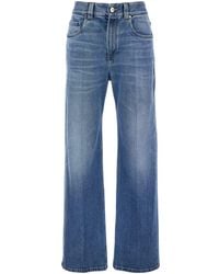 Brunello Cucinelli - Jeans With Logo Patch On The Rear And Faded Effect - Lyst