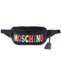Moschino Logo Flock Print Pouch - Multicolour