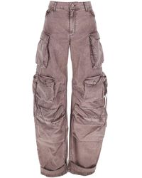 The Attico - Jeans With Logo Patch On The Rear And Turn-Up Cuffs - Lyst