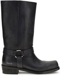 Golden Goose - Leather Biker Boots Calf Bos Taurus - Lyst